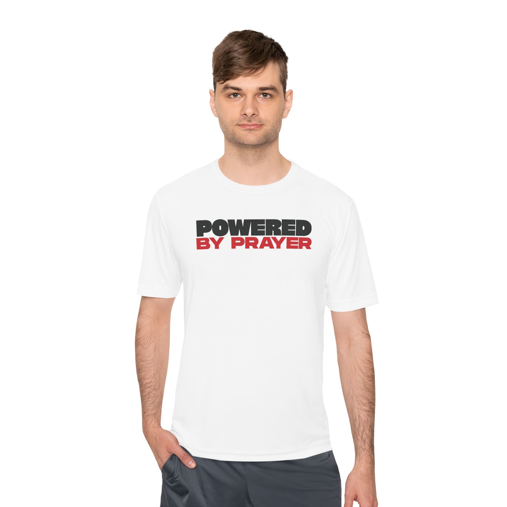 Powered by Prayer Moisture Wicking Tee